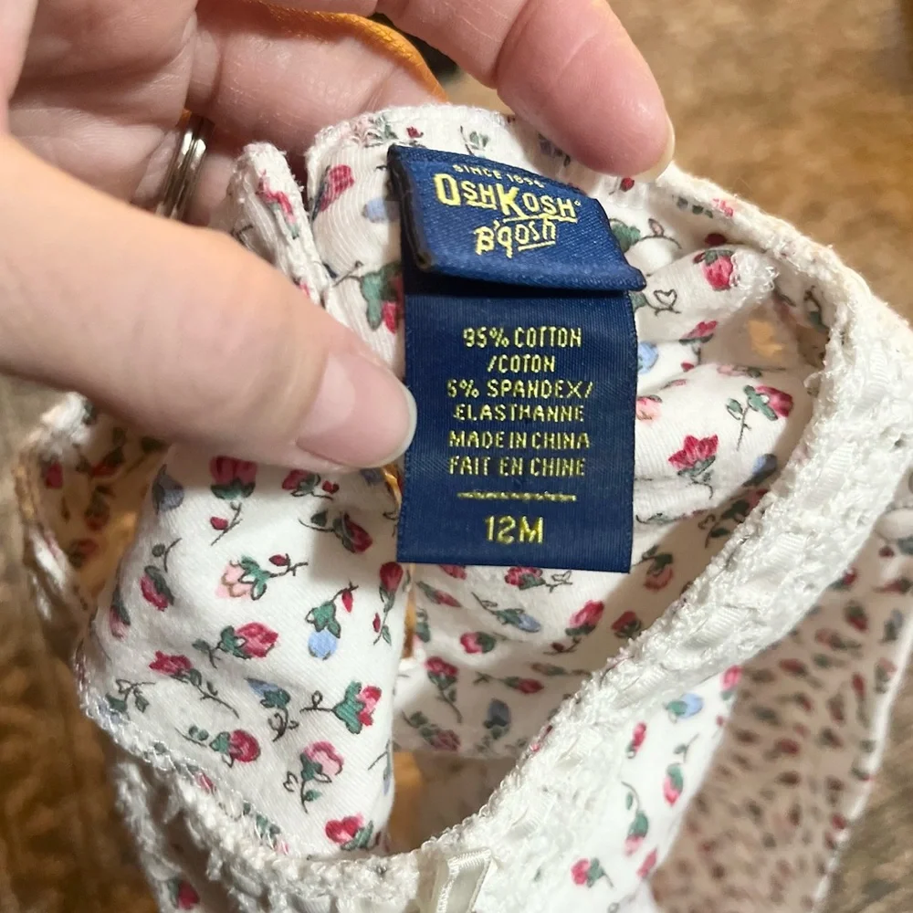 OshKosh B'gosh White Floral Long-Sleeve Bodysuit and Jegging Bundle - Picture 3 of 6